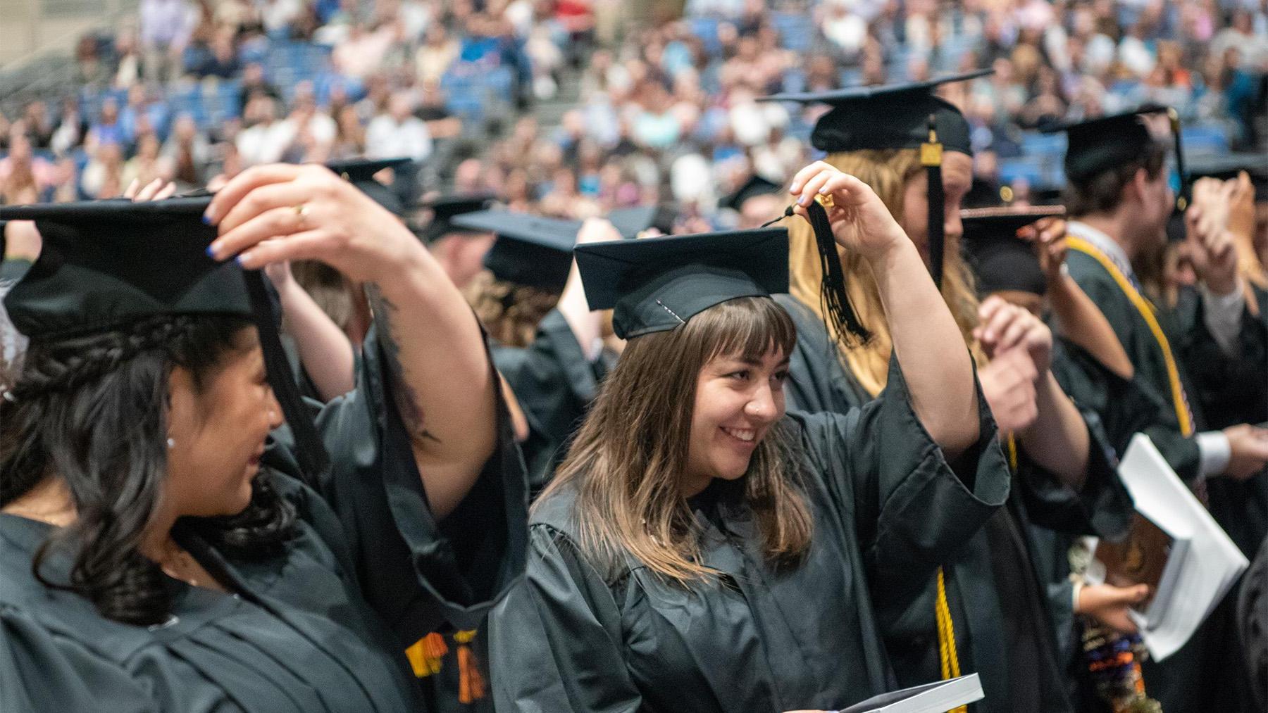 Graduates switching their tastles